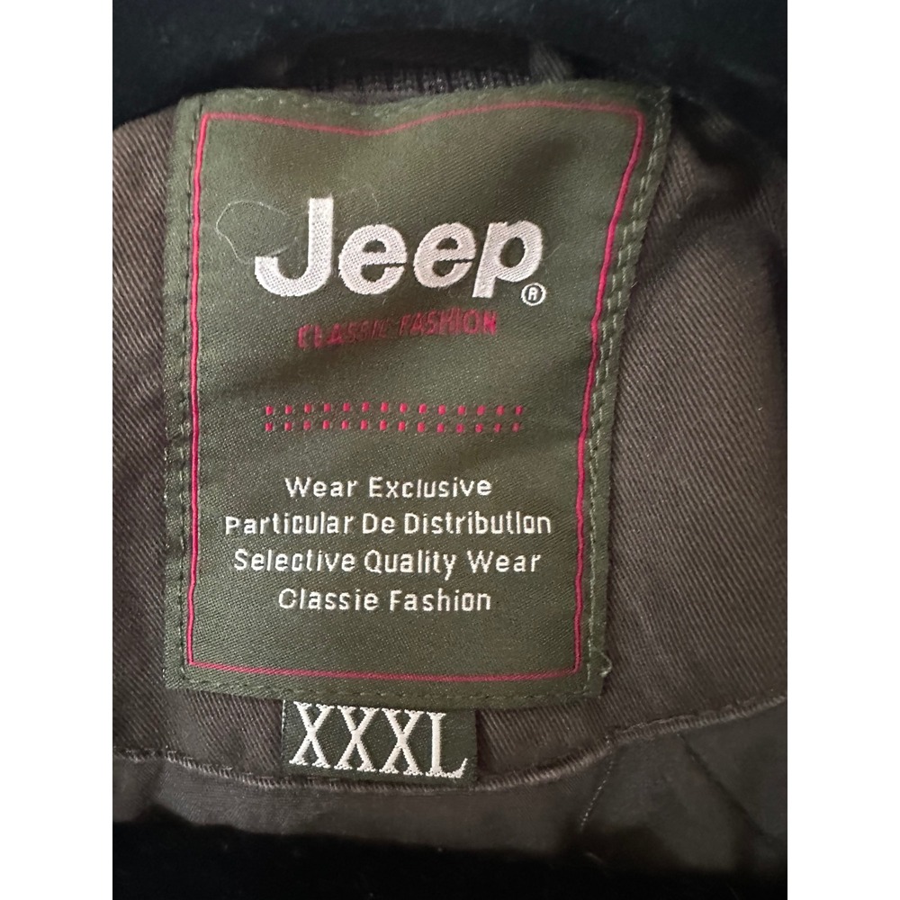 Jeep Classic Fashion Mens XXXL Olive Canvas Quilted Field Jacket Utility Coat - Picture 3 of 16